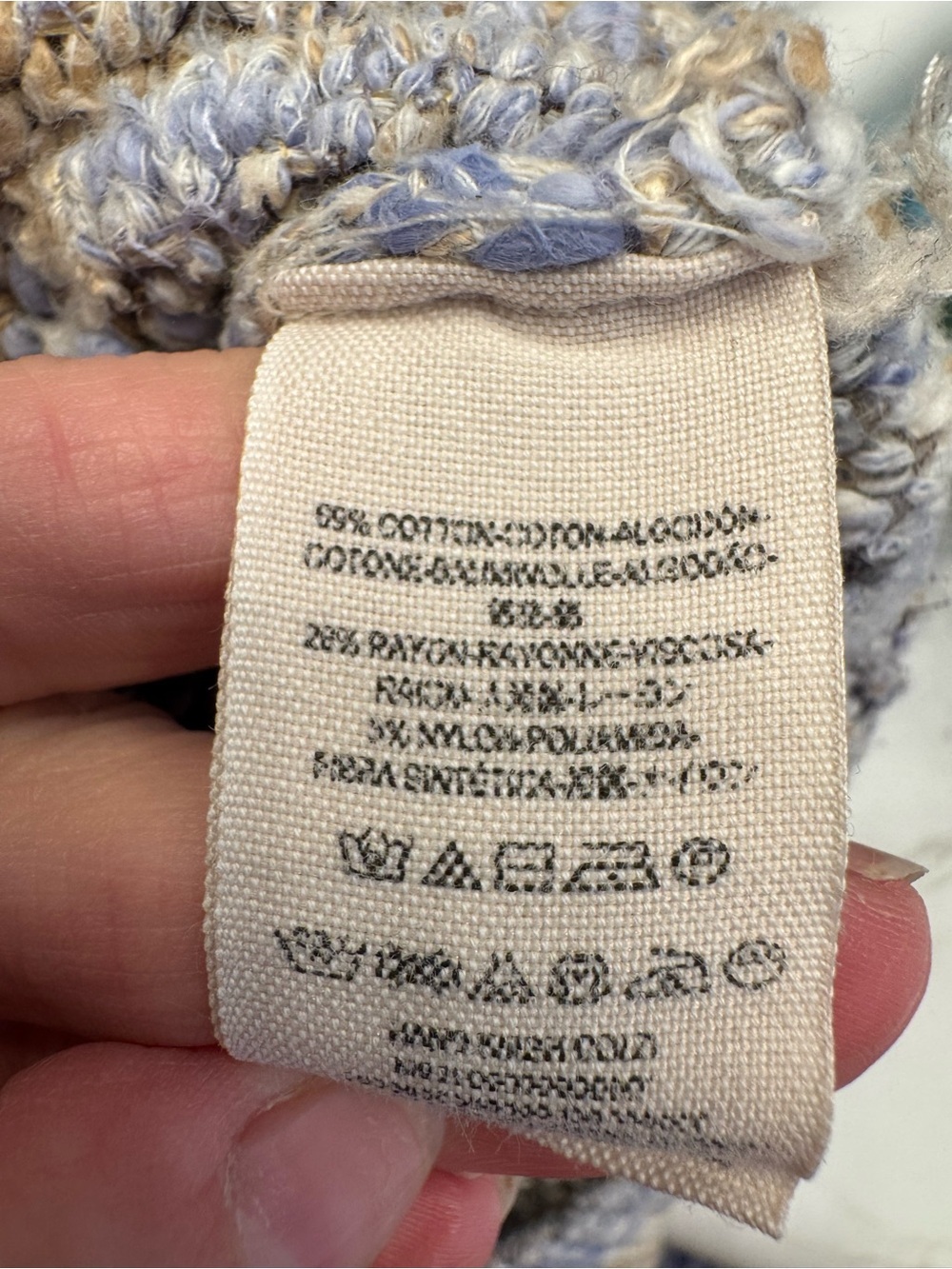 Free People Cropped Zip-Front Knit Cardigan in Gray, Cream & Light Blue - Picture 5 of 5